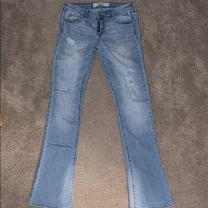 Abercrombie& Fitch light wash flare skinny jeans